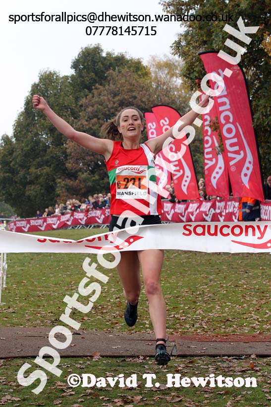 Junior women, National Cross Country Relays, Berry Park, Mansfield. Photo: David T. Hewitson/Sports for All Pics